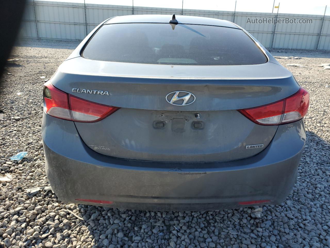 2013 Hyundai Elantra Gls Gray vin: 5NPDH4AE8DH335205