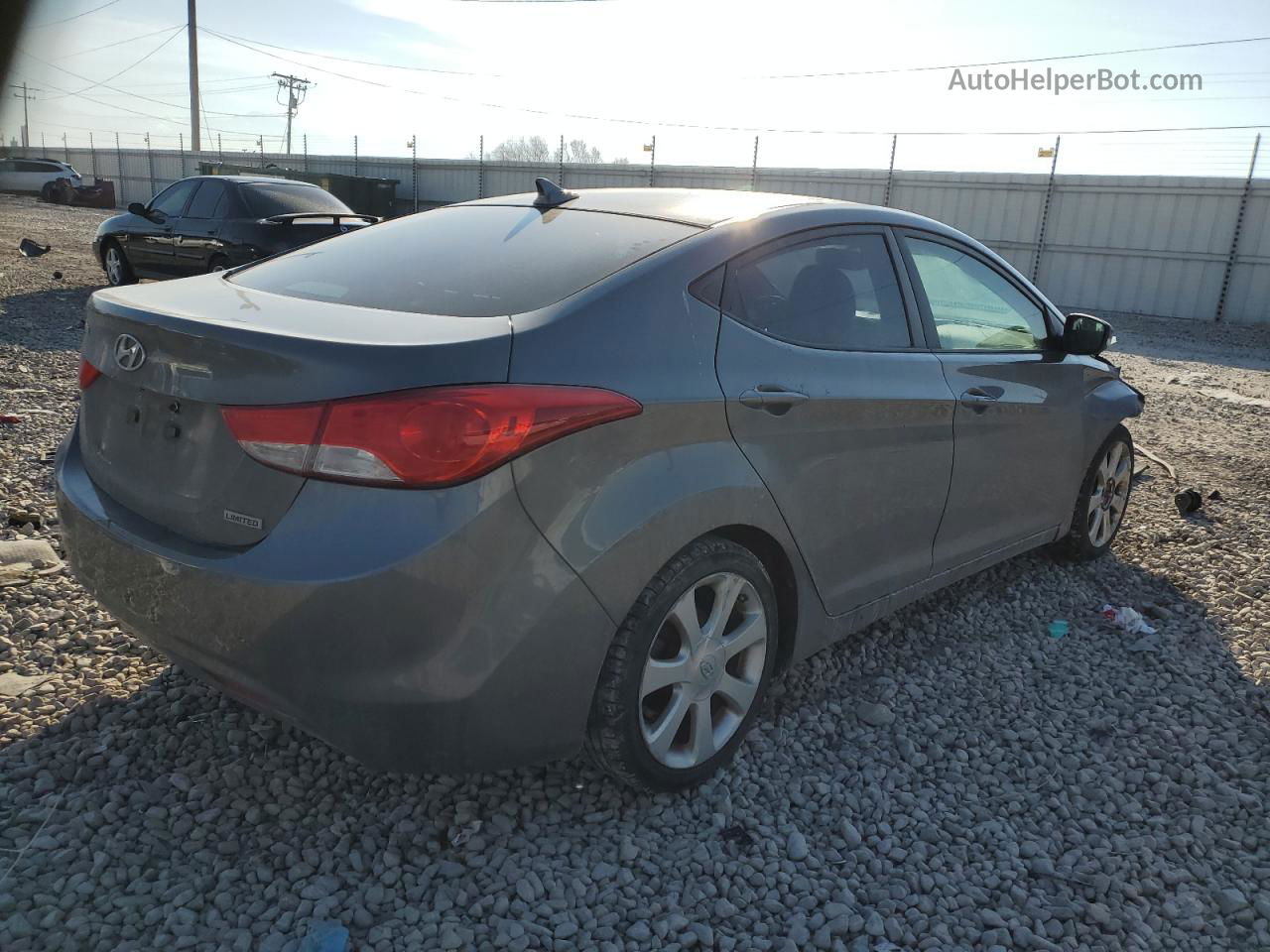 2013 Hyundai Elantra Gls Gray vin: 5NPDH4AE8DH335205