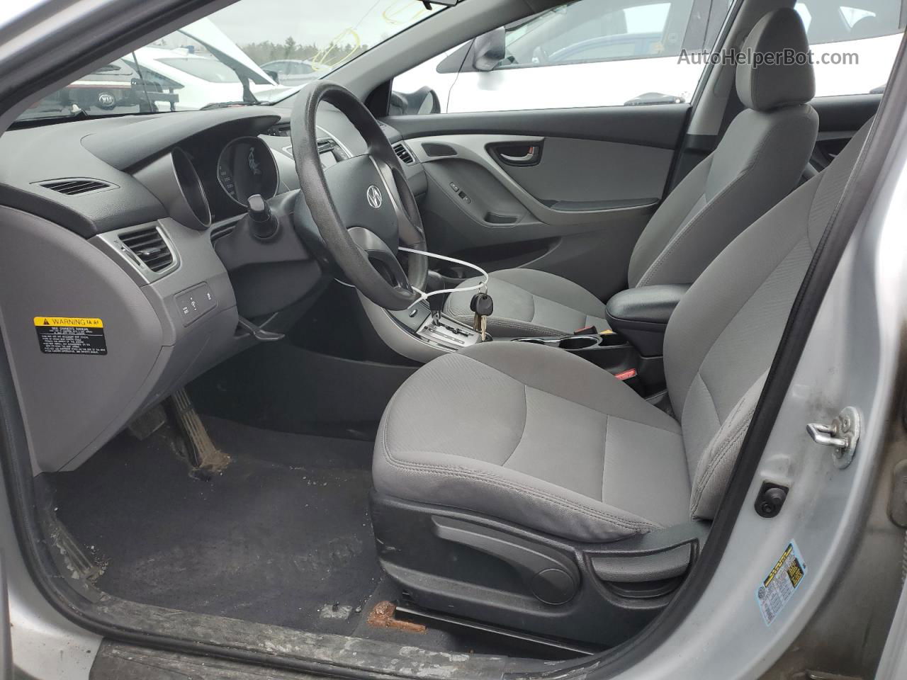 2013 Hyundai Elantra Gls Gray vin: 5NPDH4AE8DH348326