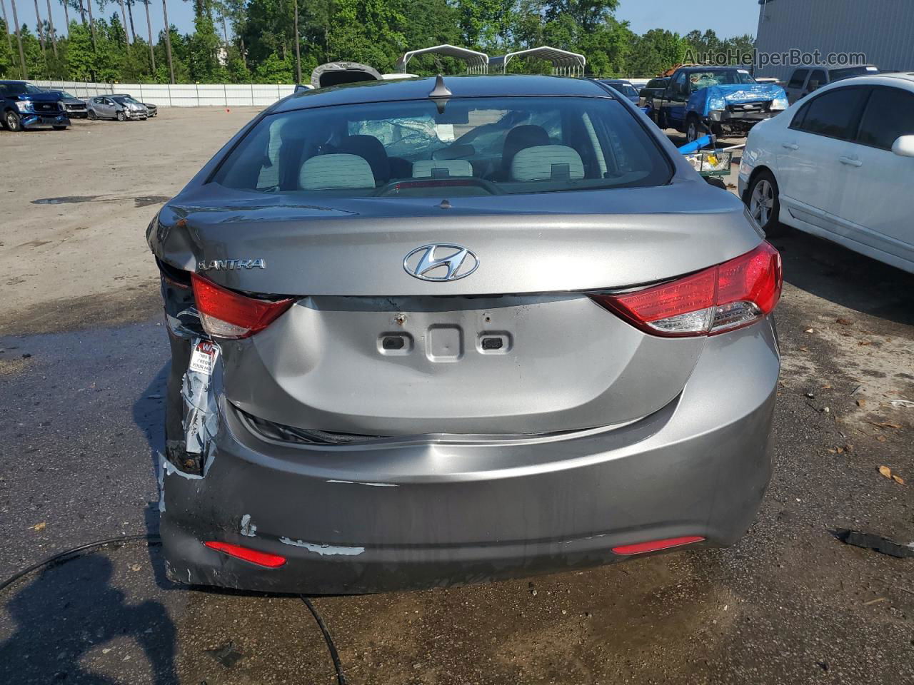 2013 Hyundai Elantra Gls Gray vin: 5NPDH4AE8DH360945