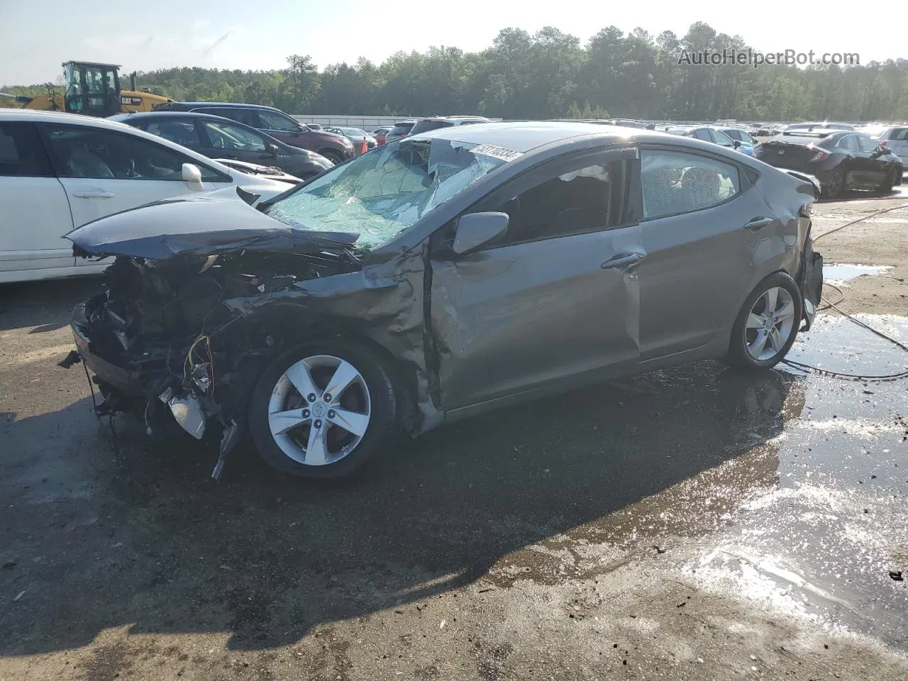 2013 Hyundai Elantra Gls Gray vin: 5NPDH4AE8DH360945