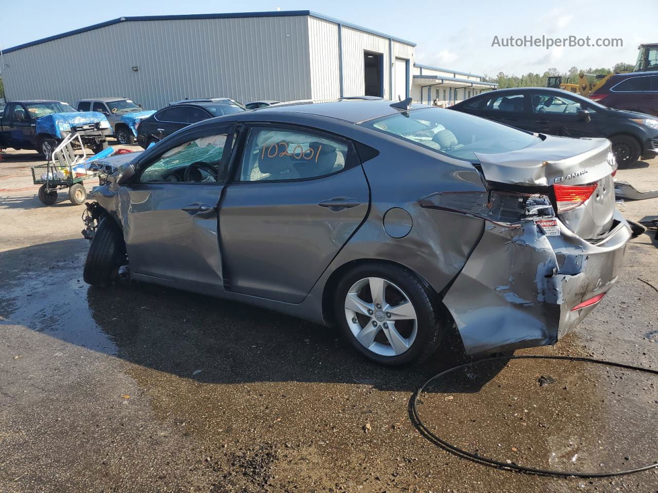 2013 Hyundai Elantra Gls Gray vin: 5NPDH4AE8DH360945