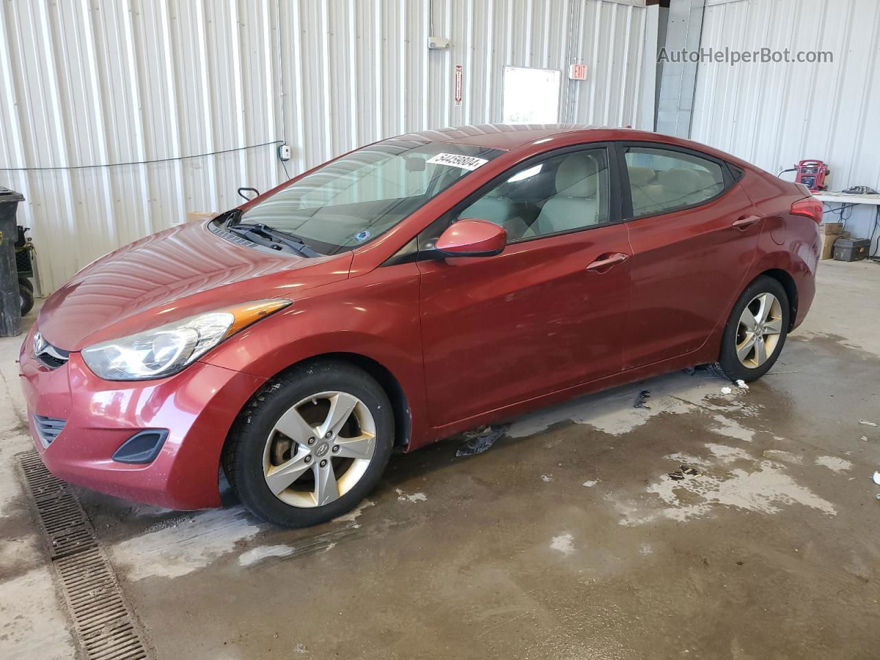 2013 Hyundai Elantra Gls Red vin: 5NPDH4AE8DH365501