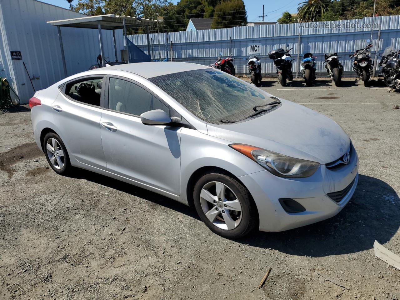 2013 Hyundai Elantra Gls Silver vin: 5NPDH4AE8DH373873