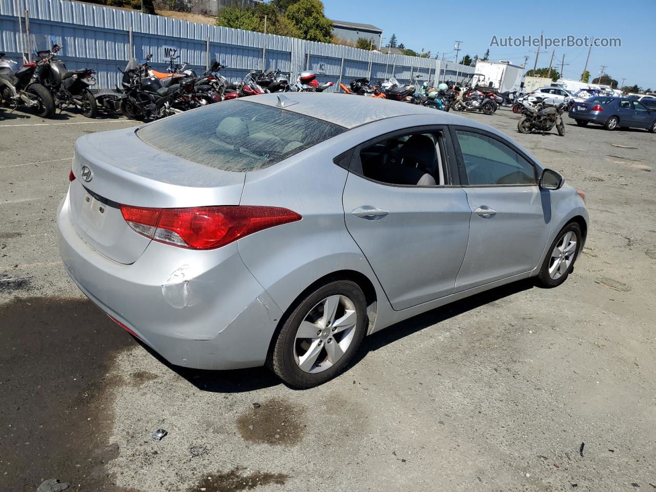 2013 Hyundai Elantra Gls Серебряный vin: 5NPDH4AE8DH373873