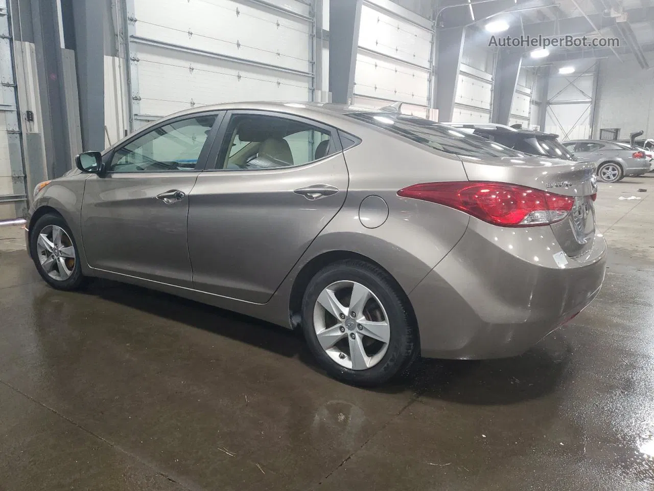 2013 Hyundai Elantra Gls Cream vin: 5NPDH4AE8DH387109