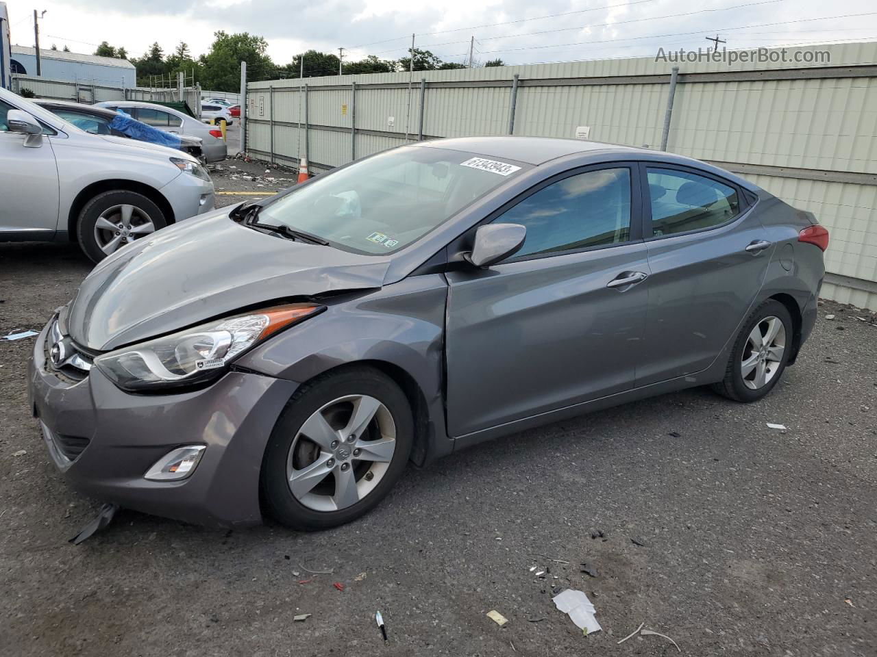 2013 Hyundai Elantra Gls Серый vin: 5NPDH4AE8DH404667