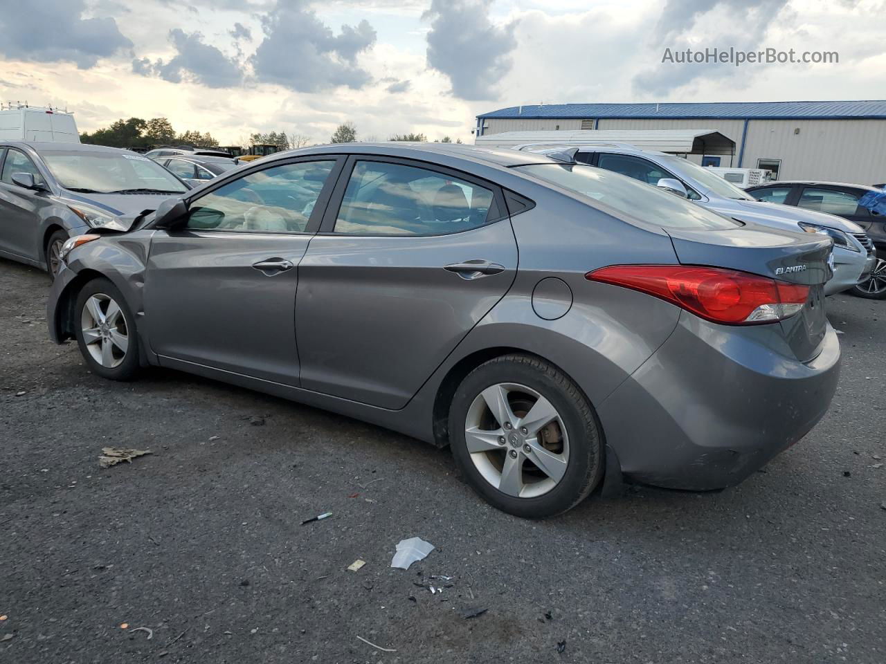 2013 Hyundai Elantra Gls Gray vin: 5NPDH4AE8DH404667