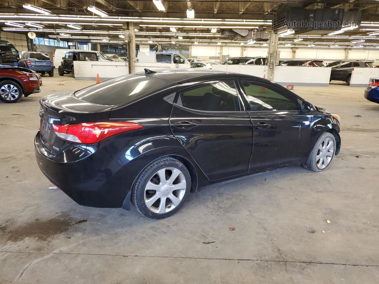 2013 Hyundai Elantra Gls Black vin: 5NPDH4AE8DH413126