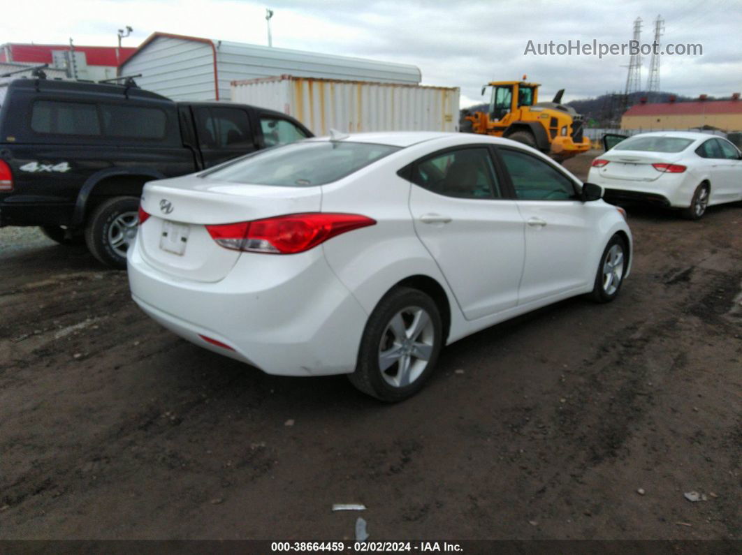 2013 Hyundai Elantra Gls White vin: 5NPDH4AE8DH446868