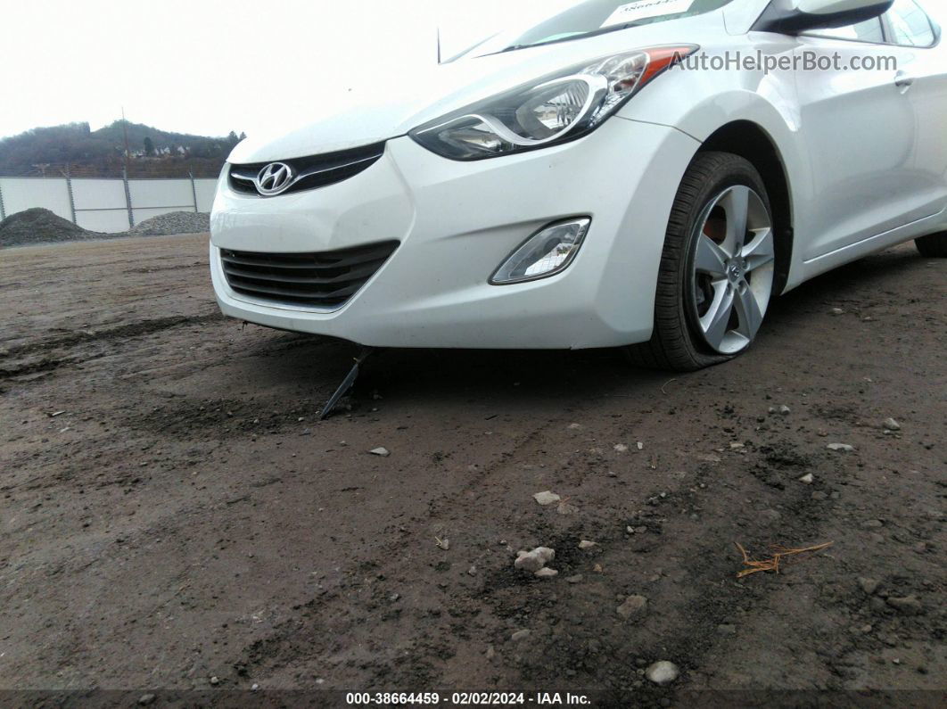 2013 Hyundai Elantra Gls White vin: 5NPDH4AE8DH446868