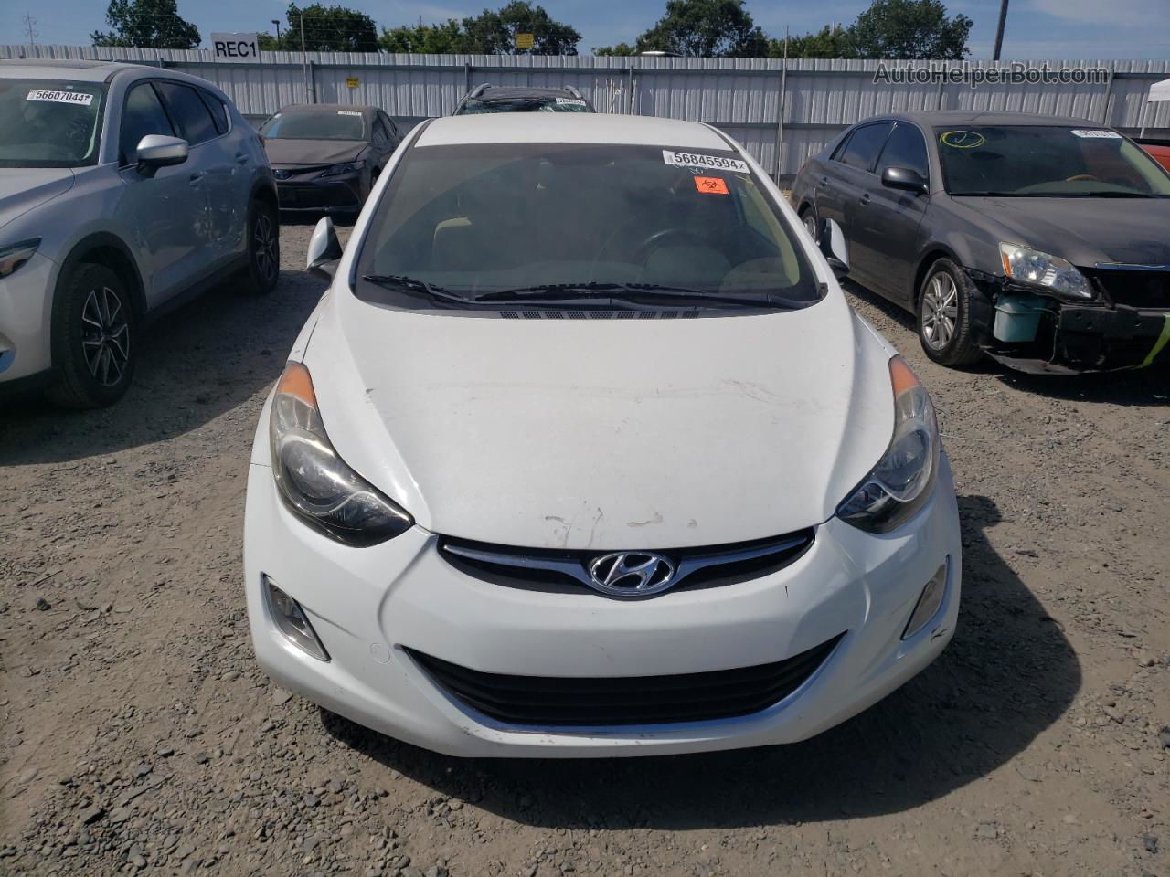 2013 Hyundai Elantra Gls White vin: 5NPDH4AE8DH453013