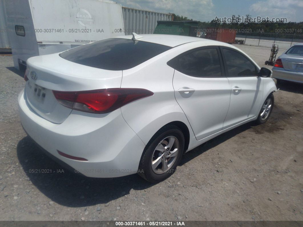 2014 Hyundai Elantra Se White vin: 5NPDH4AE8EH458794