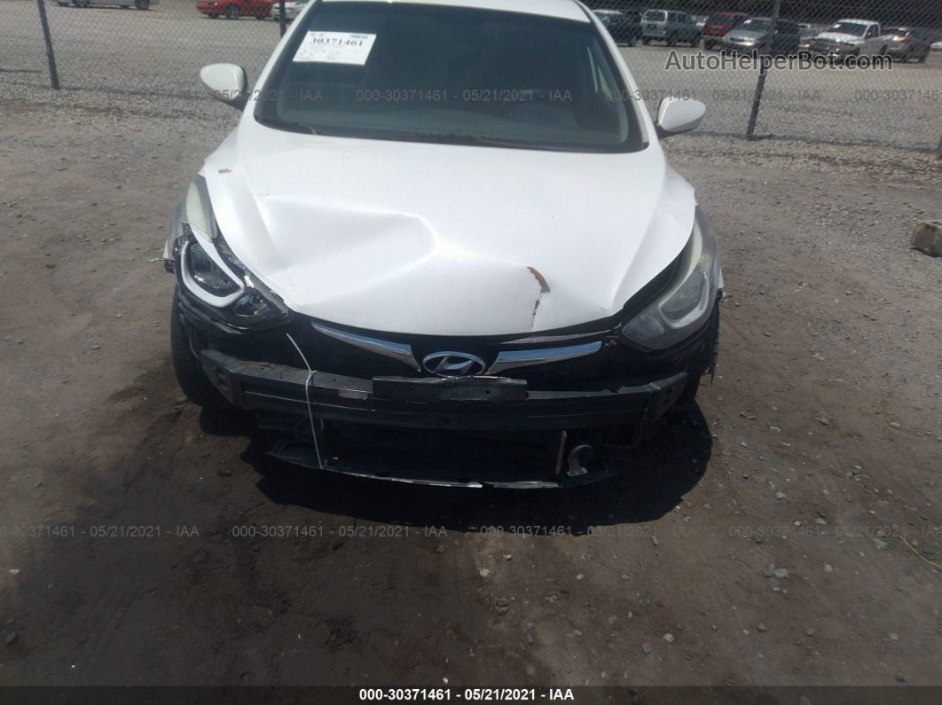 2014 Hyundai Elantra Se White vin: 5NPDH4AE8EH458794