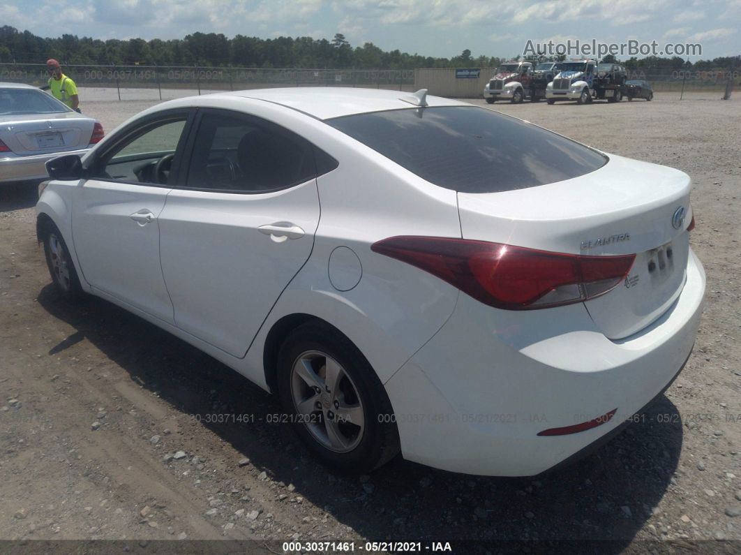 2014 Hyundai Elantra Se White vin: 5NPDH4AE8EH458794