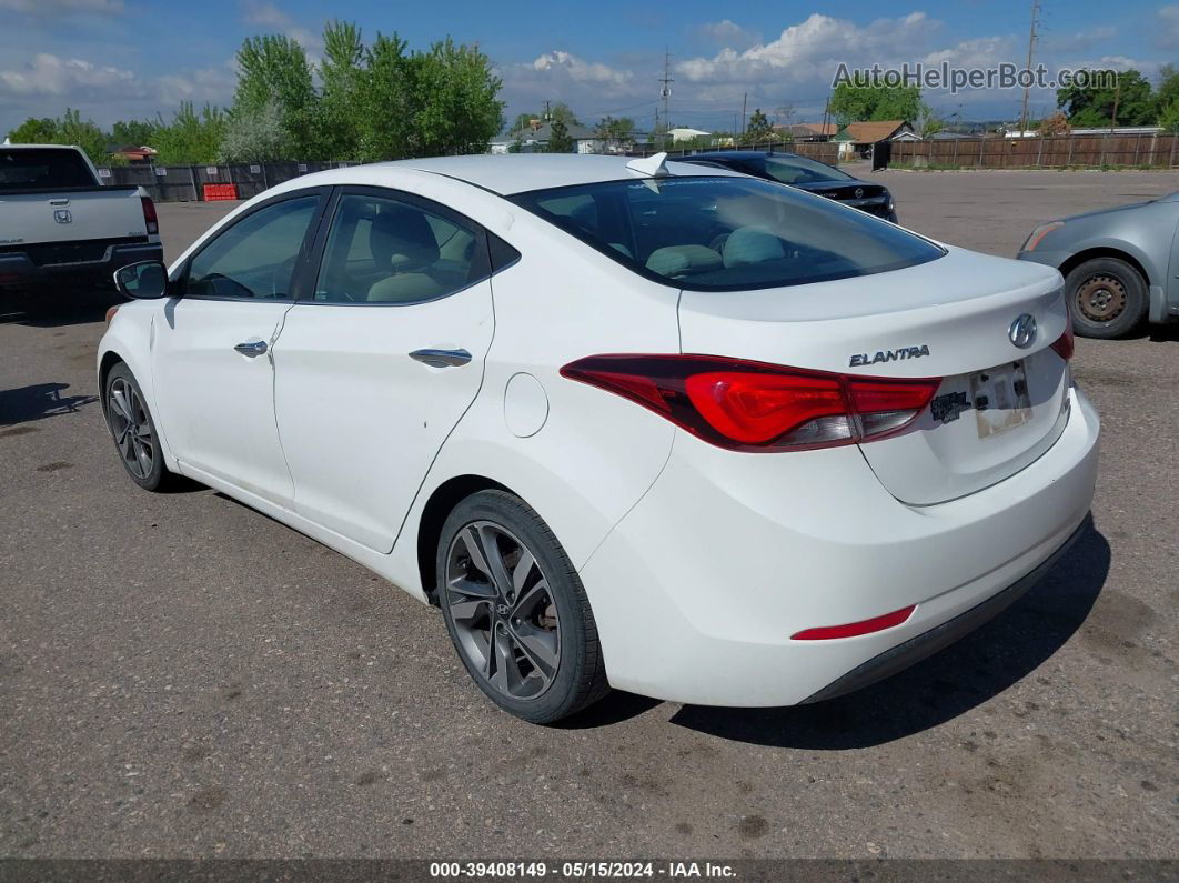 2014 Hyundai Elantra Limited White vin: 5NPDH4AE8EH459430