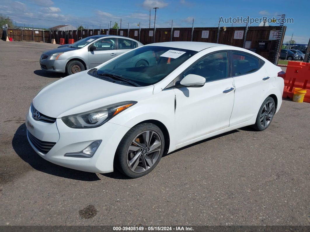 2014 Hyundai Elantra Limited White vin: 5NPDH4AE8EH459430