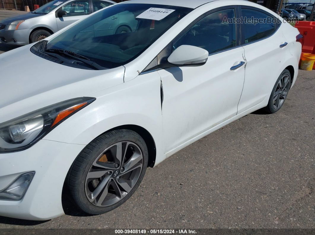 2014 Hyundai Elantra Limited White vin: 5NPDH4AE8EH459430