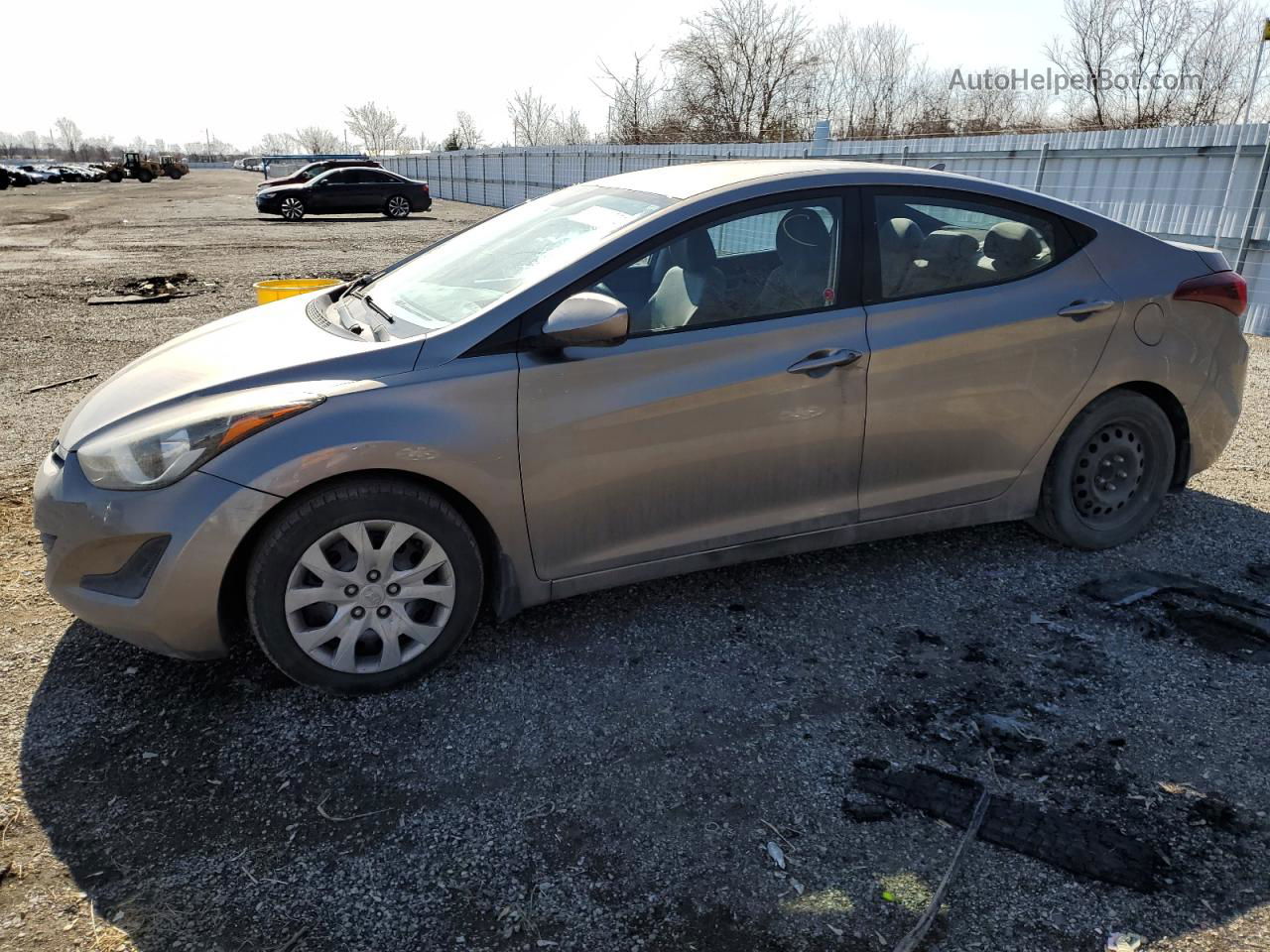 2014 Hyundai Elantra Se Brown vin: 5NPDH4AE8EH464093