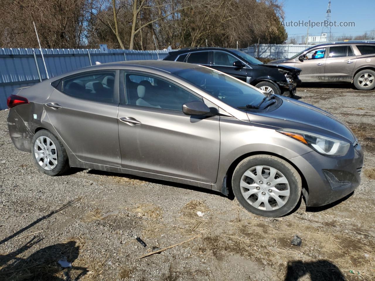 2014 Hyundai Elantra Se Brown vin: 5NPDH4AE8EH464093