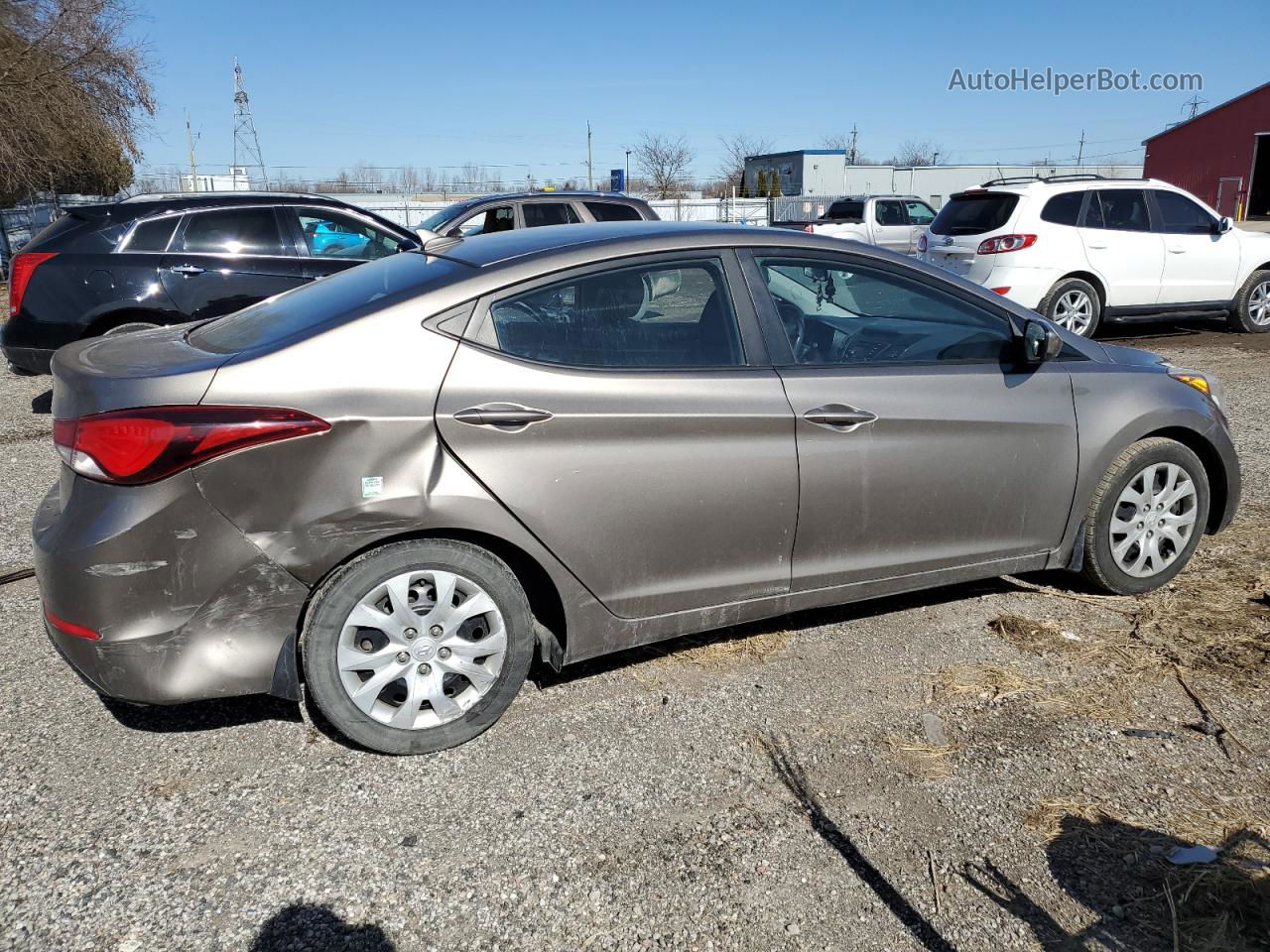 2014 Hyundai Elantra Se Brown vin: 5NPDH4AE8EH464093