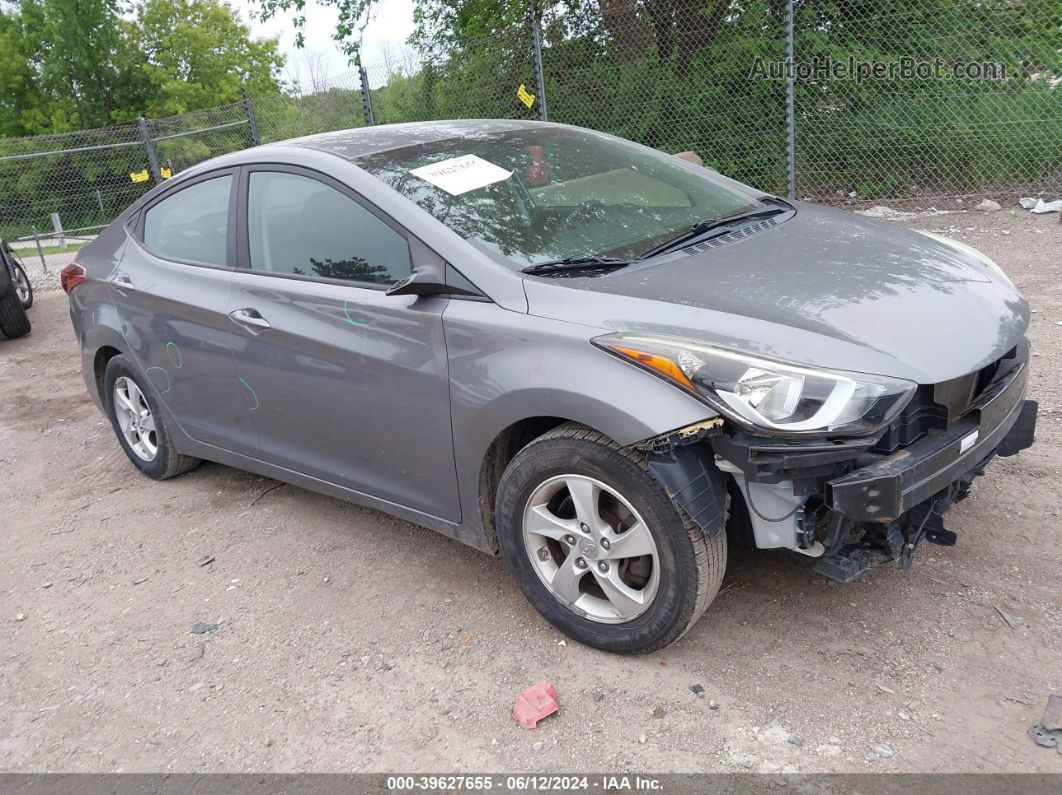 2014 Hyundai Elantra Se Gray vin: 5NPDH4AE8EH466507