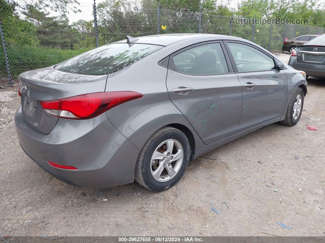 2014 Hyundai Elantra Se Gray vin: 5NPDH4AE8EH466507