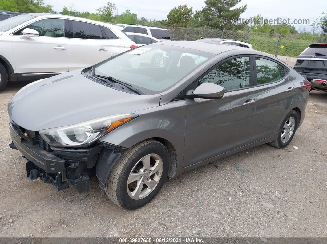 2014 Hyundai Elantra Se Gray vin: 5NPDH4AE8EH466507