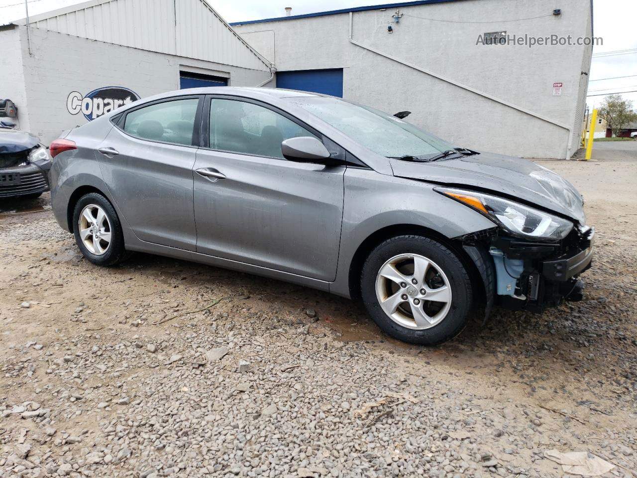 2014 Hyundai Elantra Se Gray vin: 5NPDH4AE8EH467074