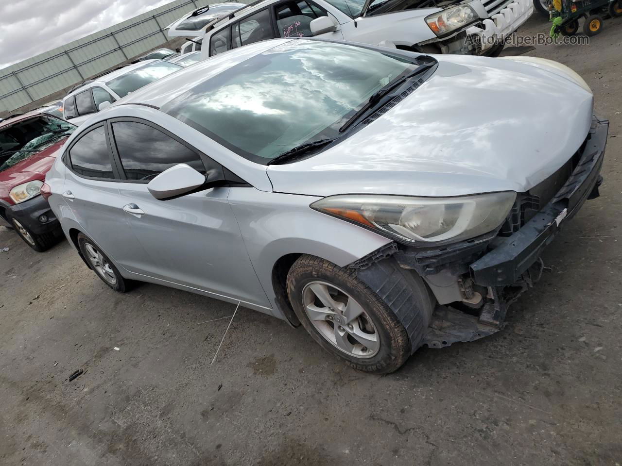 2014 Hyundai Elantra Se Silver vin: 5NPDH4AE8EH469259