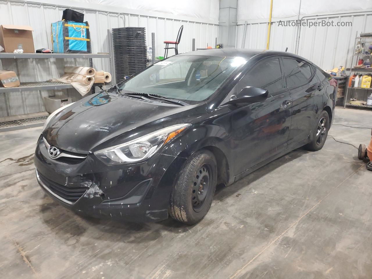 2014 Hyundai Elantra Se Black vin: 5NPDH4AE8EH472629