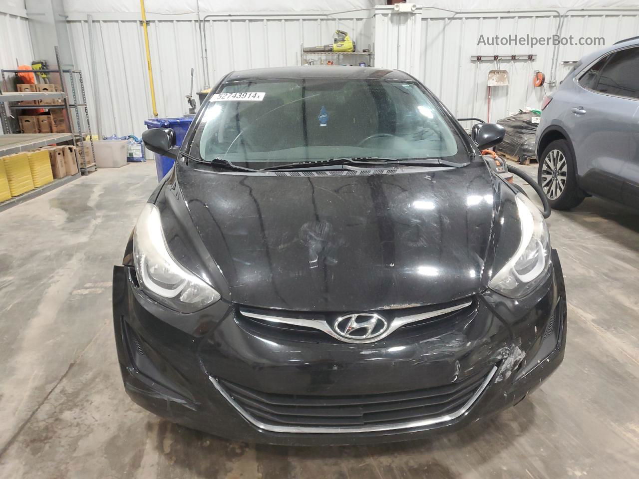 2014 Hyundai Elantra Se Black vin: 5NPDH4AE8EH472629