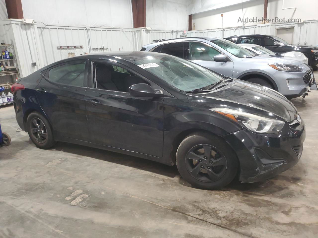 2014 Hyundai Elantra Se Black vin: 5NPDH4AE8EH472629