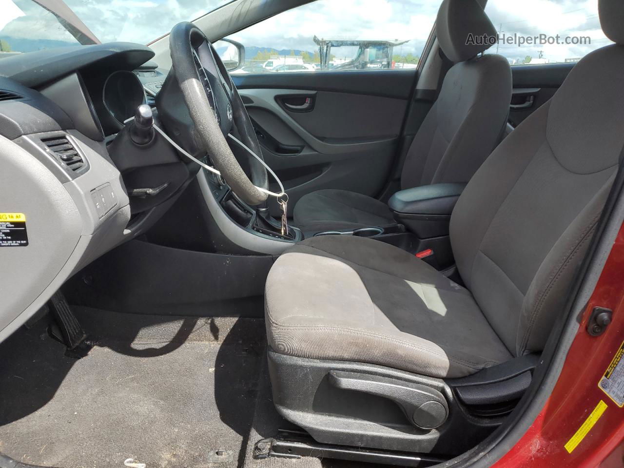 2014 Hyundai Elantra Se Красный vin: 5NPDH4AE8EH478317