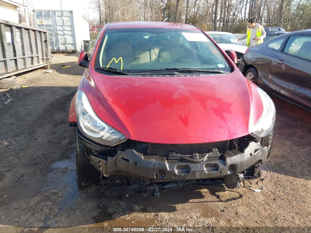 2014 Hyundai Elantra Se Red vin: 5NPDH4AE8EH488331