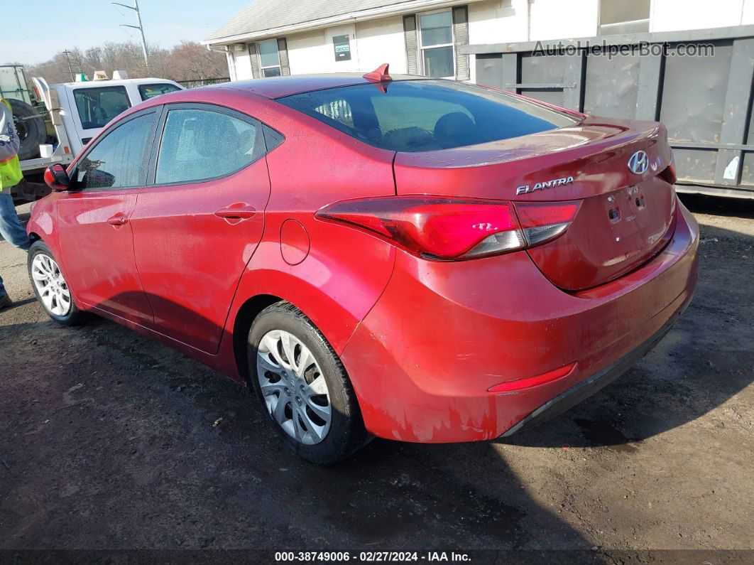 2014 Hyundai Elantra Se Red vin: 5NPDH4AE8EH488331