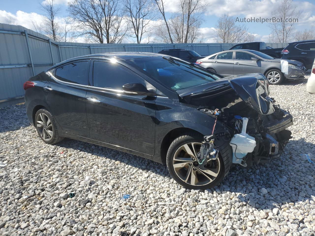 2014 Hyundai Elantra Se Black vin: 5NPDH4AE8EH498387