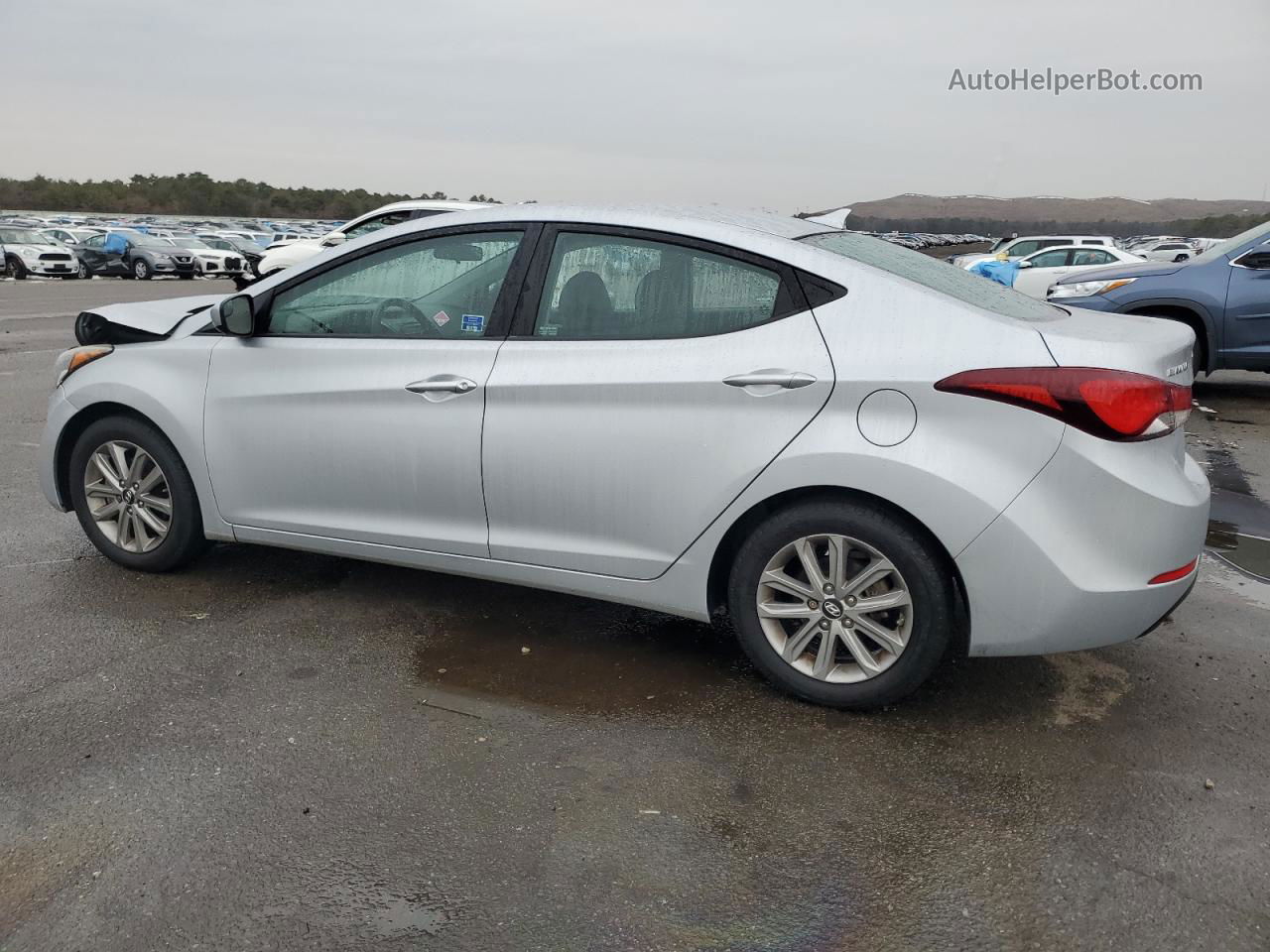 2014 Hyundai Elantra Se Серебряный vin: 5NPDH4AE8EH518170