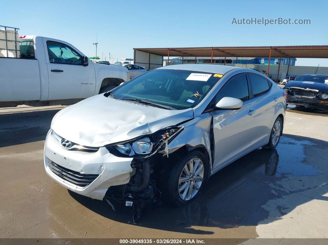 2014 Hyundai Elantra Se Silver vin: 5NPDH4AE8EH522591