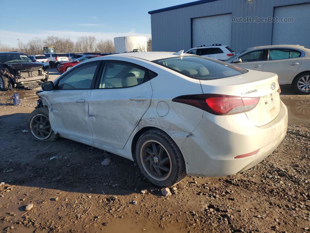 2014 Hyundai Elantra Se White vin: 5NPDH4AE8EH525331