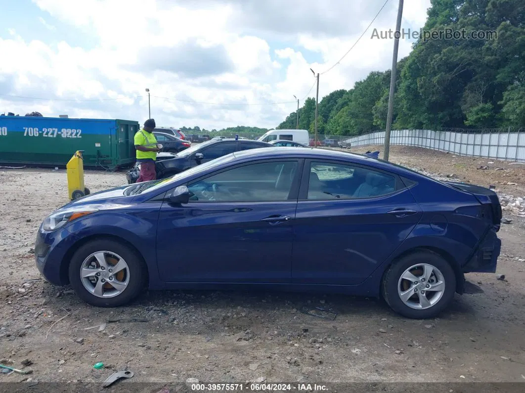 2014 Hyundai Elantra Se Blue vin: 5NPDH4AE8EH530772