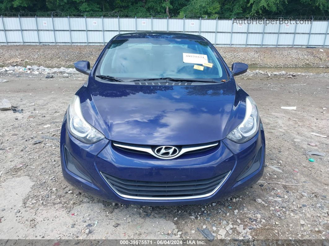 2014 Hyundai Elantra Se Blue vin: 5NPDH4AE8EH530772