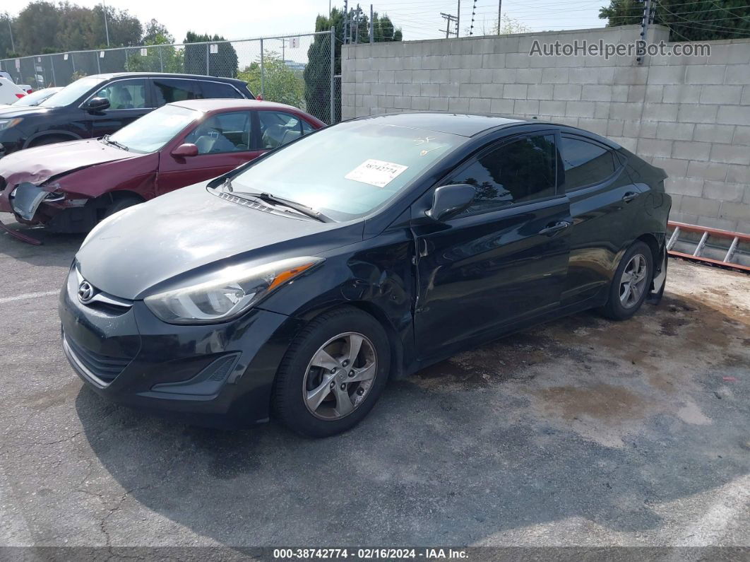 2014 Hyundai Elantra Se Black vin: 5NPDH4AE8EH533719