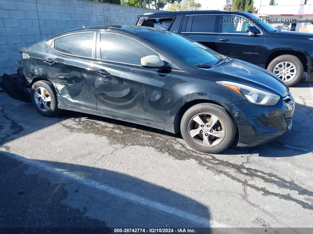 2014 Hyundai Elantra Se Black vin: 5NPDH4AE8EH533719