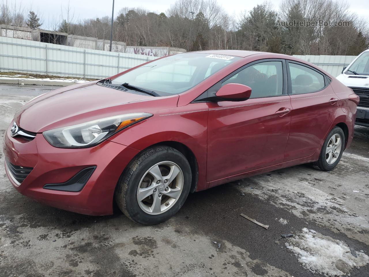 2014 Hyundai Elantra Se Burgundy vin: 5NPDH4AE8EH544123