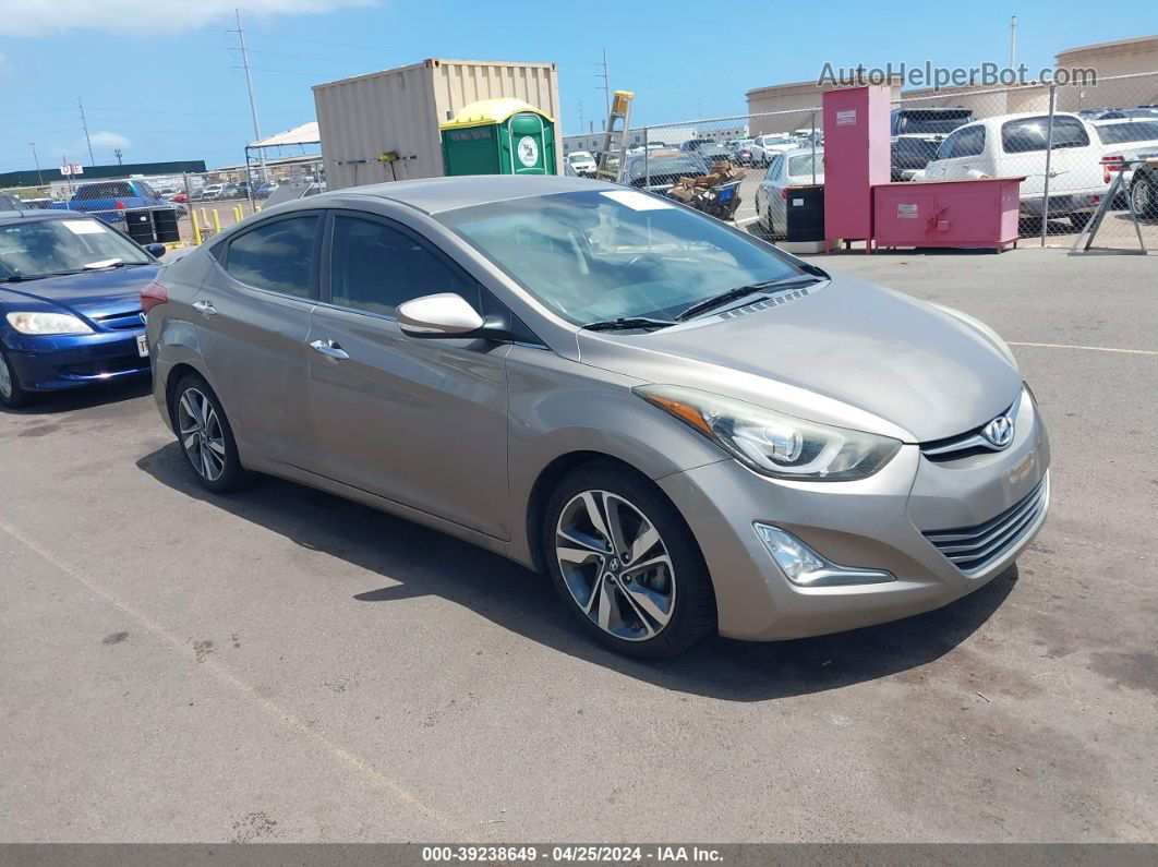 2016 Hyundai Elantra Limited Brown vin: 5NPDH4AE8GH657864