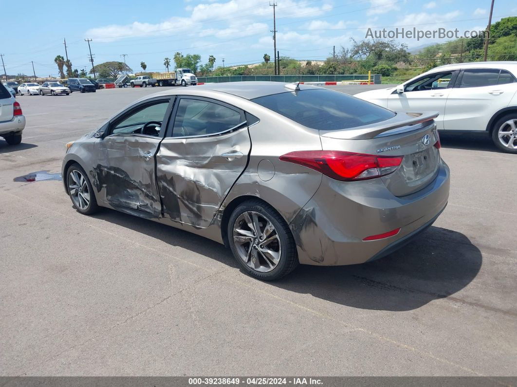 2016 Hyundai Elantra Limited Коричневый vin: 5NPDH4AE8GH657864