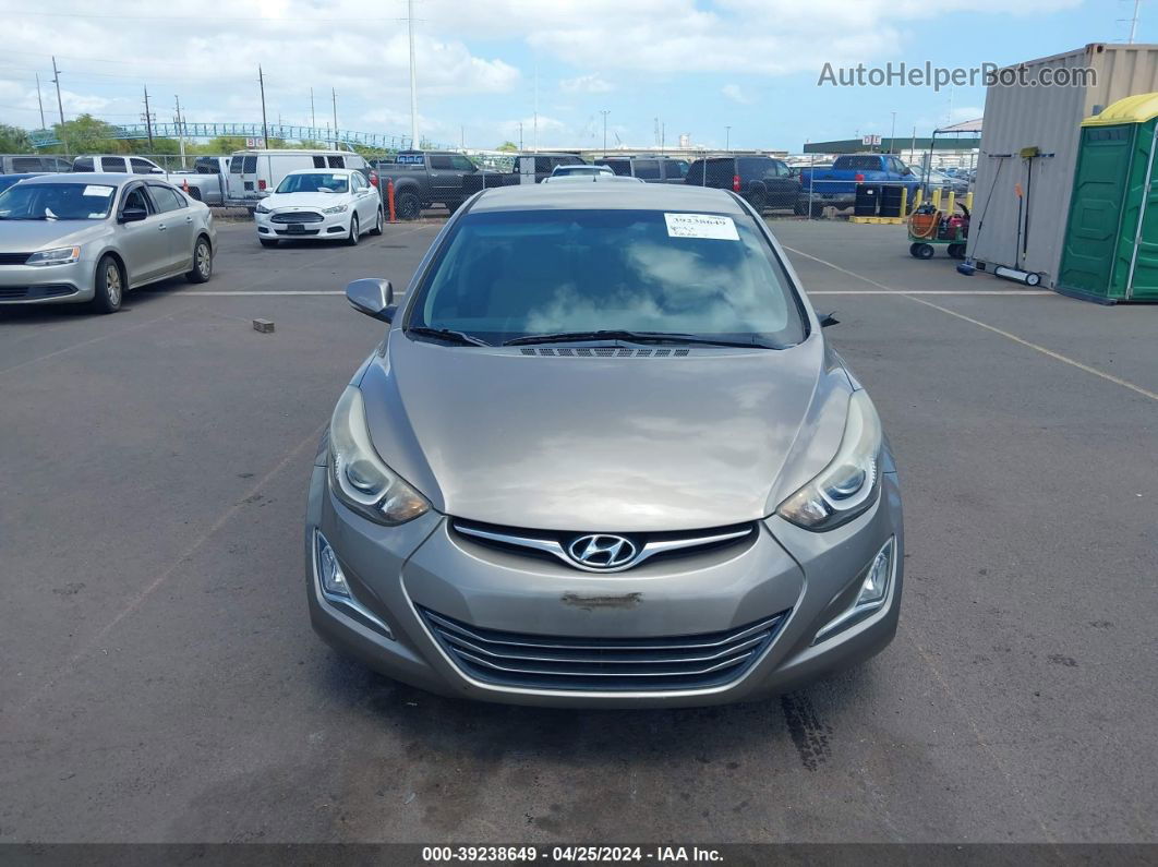 2016 Hyundai Elantra Limited Коричневый vin: 5NPDH4AE8GH657864