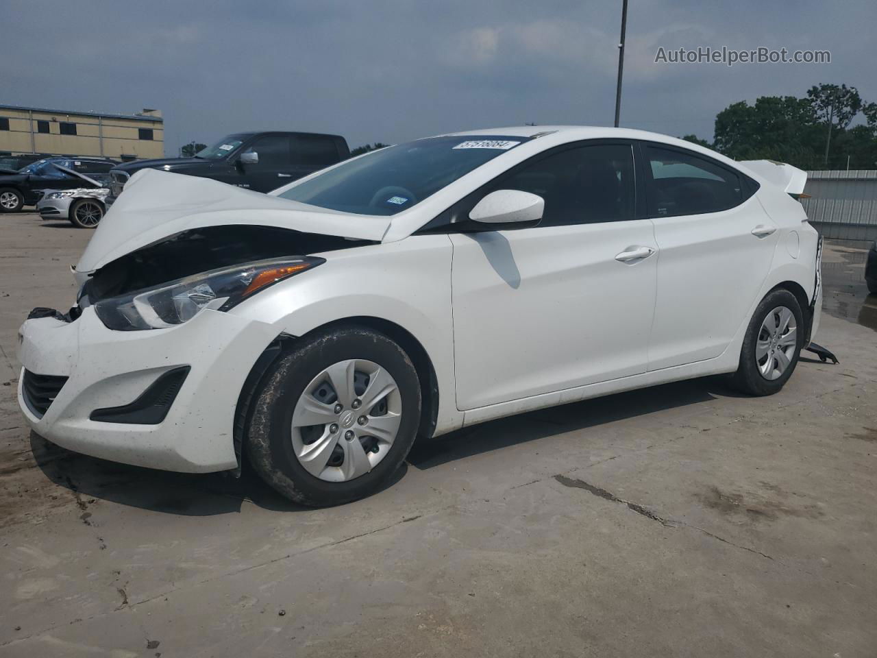 2016 Hyundai Elantra Se White vin: 5NPDH4AE8GH668265