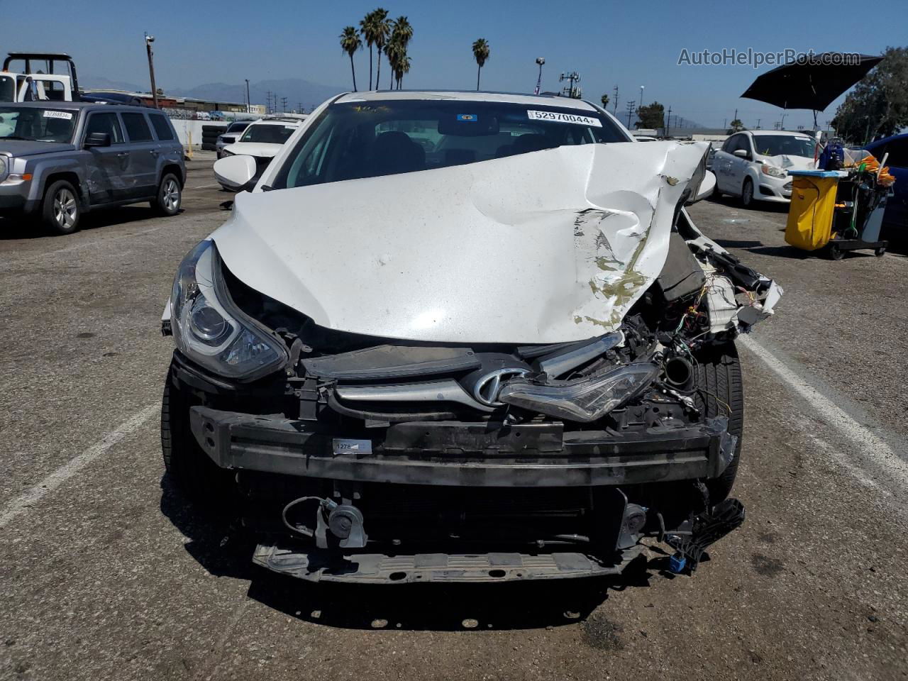 2016 Hyundai Elantra Se White vin: 5NPDH4AE8GH669447